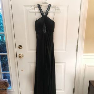 NWT Neiman Marcus black silk gown